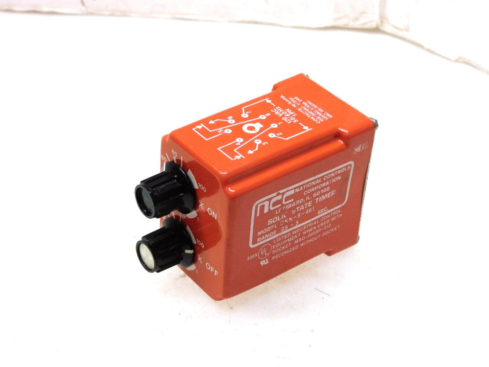 NCC NATIONAL CONTROL CORPORATION CKK-5-461 SOLID STATE TIMER .05-5SEC