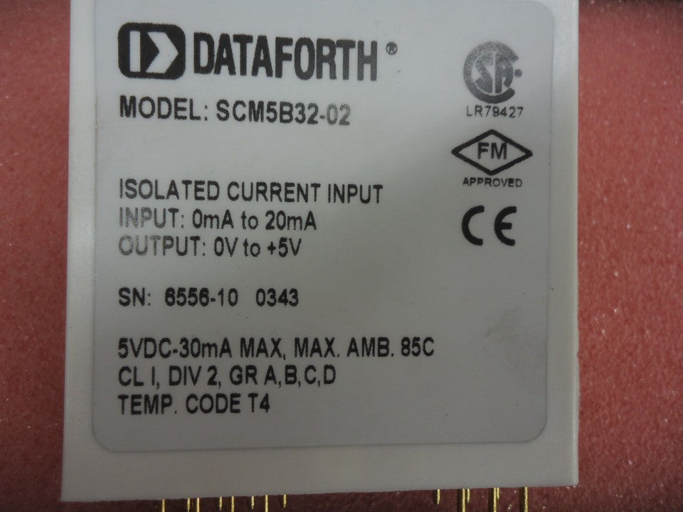 SCM5B32-02 DataForth A321, signal cond module Brand New!