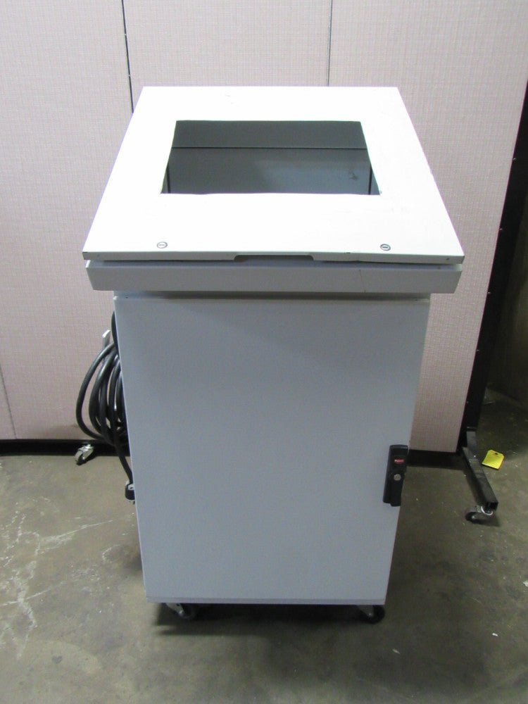 HOFFMAN SLANT TOP HMI COMPUTER TOUCH SCREEN DESK CONSOLE PGLD1265DC W/ KEYS