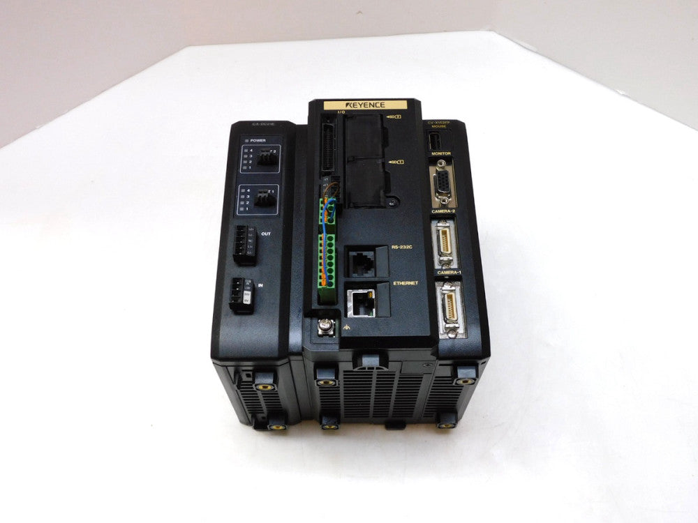KEYENCE CV-X152FP VISION SYSTEM IMAGE SENSOR CONTROLLER MODULE CA-DC21E
