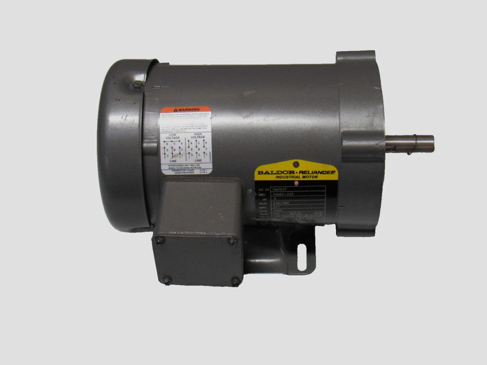 Baldor Reliance Motor CM3537 34A62-232 .5 Hp 230/460V 3Ph 3450Rpm 56C Frame