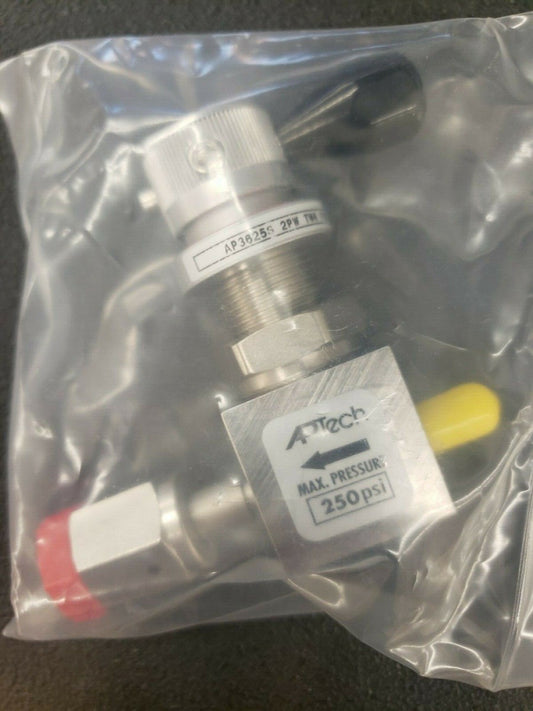 NEW, AP TECH, AP3625S 2PW TW4 FV4, Valve, 1/4" Manual, SS 15 Ra, Vac-3,000 PSIG