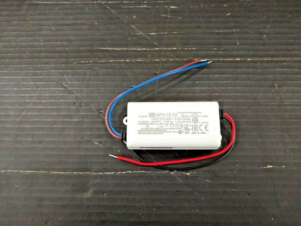 New, Meanwell, APV-12-12, LED DRIVER CV AC/DC 12V 1A