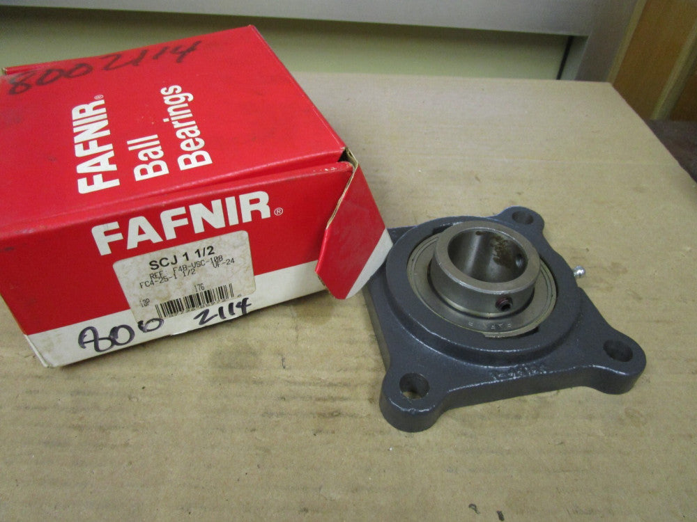 NEW FAFINIR 4 BOLT FLANGE BEARING SCJ 1 1/2 1-1/2" BORE