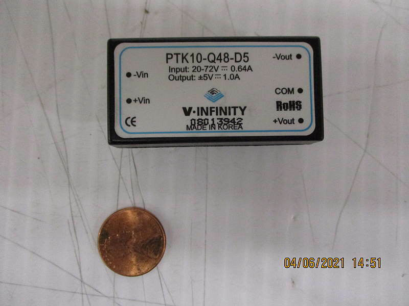 New, CUI Inc, PTK10-Q48-D5, DC-DC Converter Module +/-5V OUT 10W
