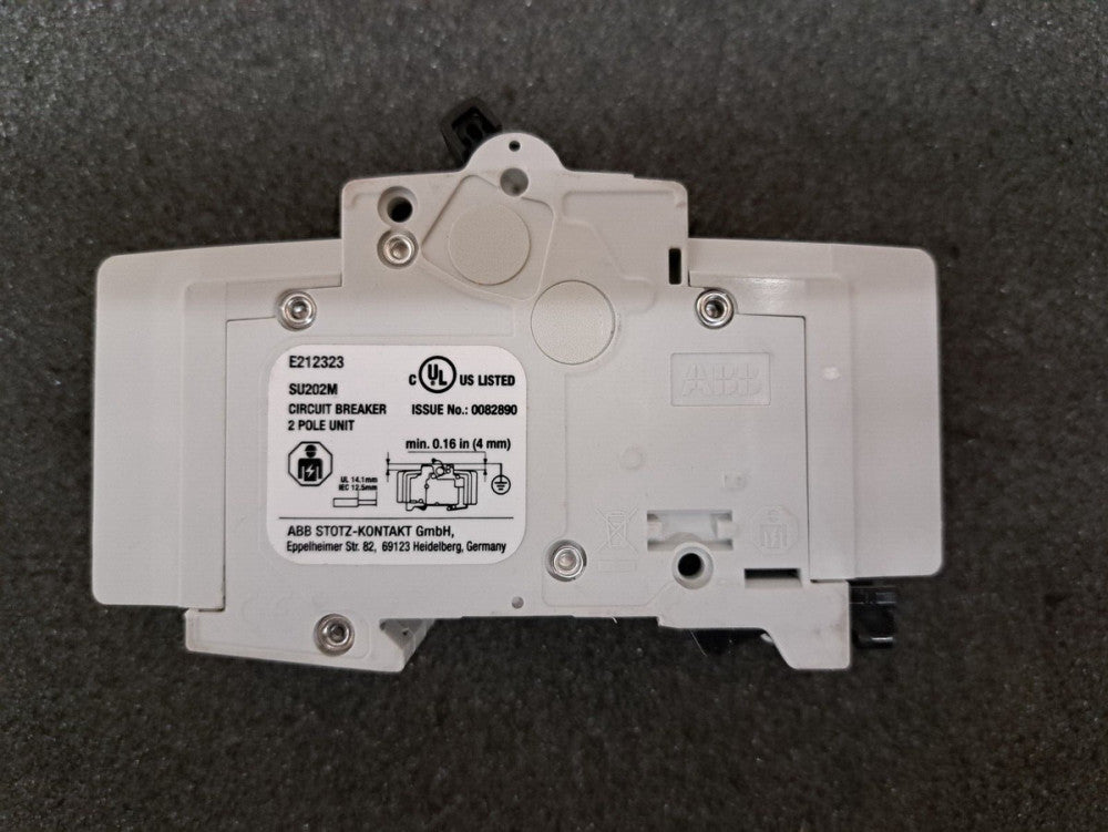 Used, ABB, SU202M-K2A, Miniature Circuit Breaker 2P-K-2A