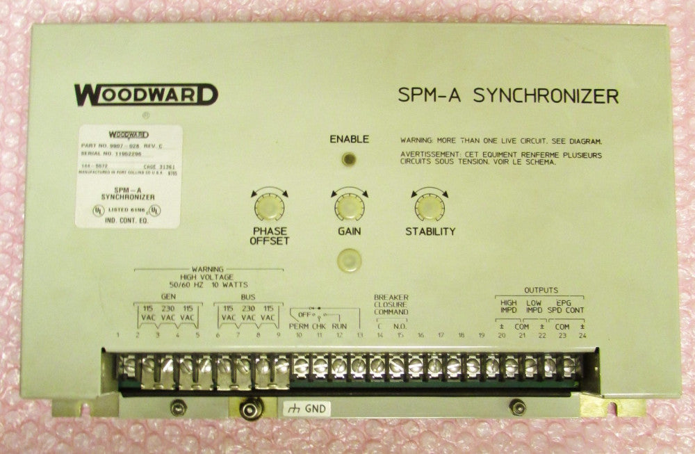 WOODWARD 9907 028 Rev C SPM-A Synchronizer Module SPM A