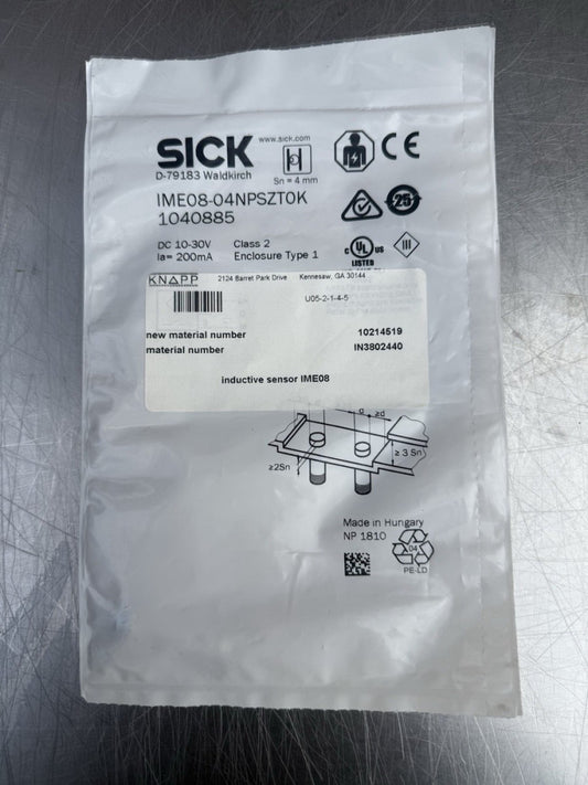 Sick IME08-04NPSZT0K Inductive Proximity Sensor 1040885 - New