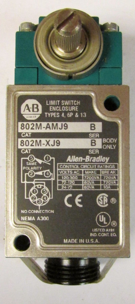ALLEN BRADLEY Pre Wired Limit Switch Lever Type 802M AMJ9