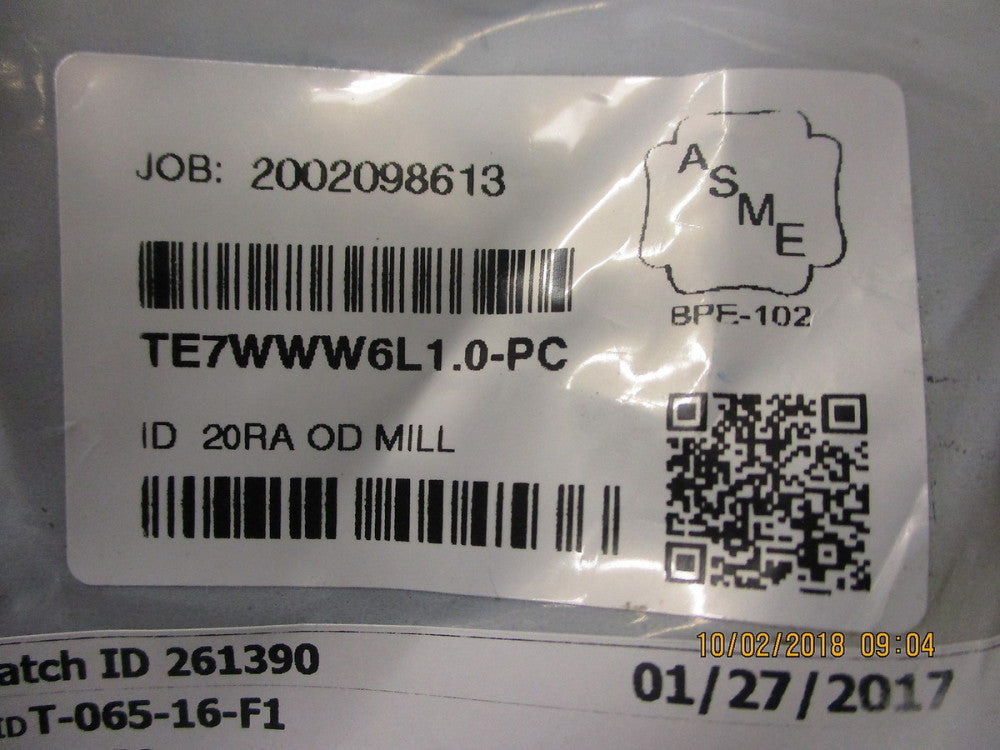 TE7WWW6L1.0-PC Maxpure BPE Series 1 Tee, T316L Stainless, Weld Connec BRAND NEW!