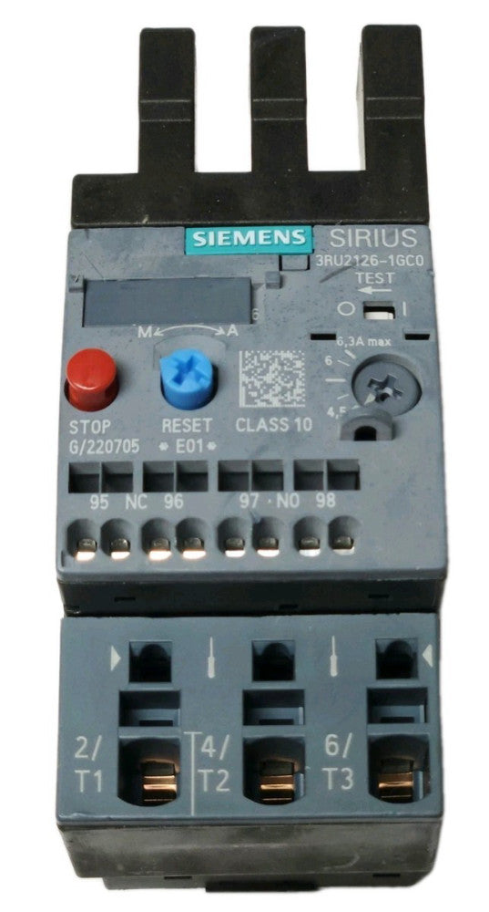 SIEMENS SIRIUS 3RU2126 1GC0  Electronic Overload Relay 4.5-6.3 AMP