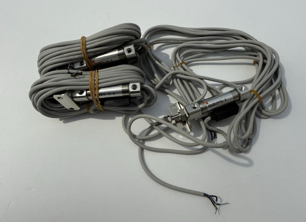 Lot of 3 - SMC CDJ2L10-15-F7PL Double Action Pneumatic Cylinder Actuator Unused