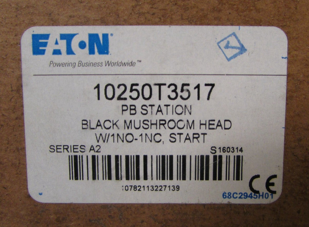 EATON CUTLER HAMMER 10250T3517 Black Mushroom Push to Start Station Momentary  