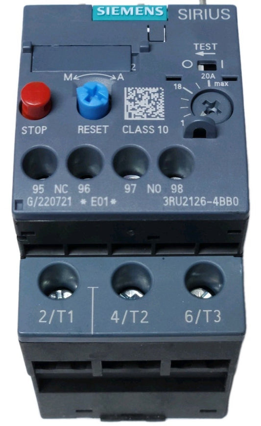 SIEMENS 3RU2126 4BB0 SIRIUS ELECTRONIC Overload Relay 14-20 AMP