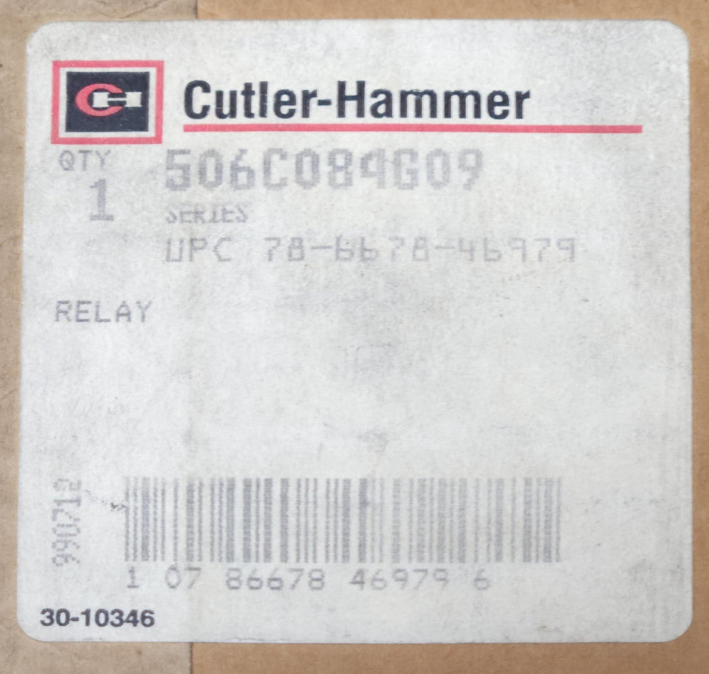 EATON CUTLER HAMMER 506C084G09 Under Voltage Sensing Solid State Relay 70-120VAC