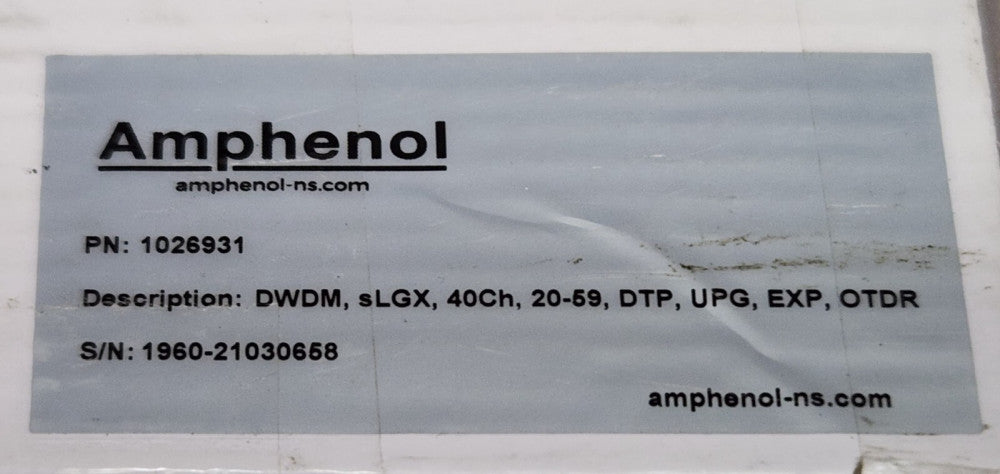 AMPHENOL 1026931 PDW LDM14020EANN26 DWDM SLGX 40ch 20-59 DTP UPG EXP OTDR 40