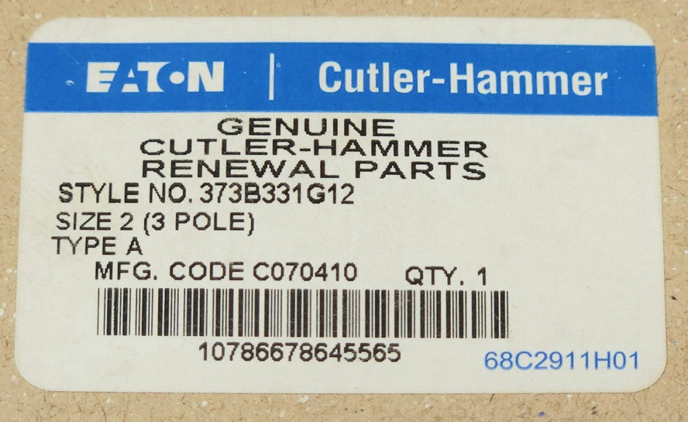 EATON CUTLER HAMMER 373B331G12 A200 A201 Size 2 Contact Kit 3 Pole