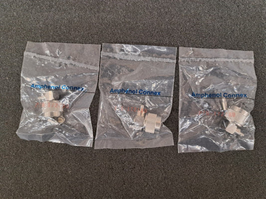 New, Amphenol, 172180, CONN N PLUG R/A 50 OHM SOLDER, Sold as lots of 3pcs!
