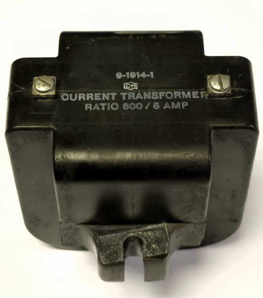 EATON CUTLER HAMMER 9-1914-1 CT Current Transformer RATIO 600/5 9 1914 1 for A10