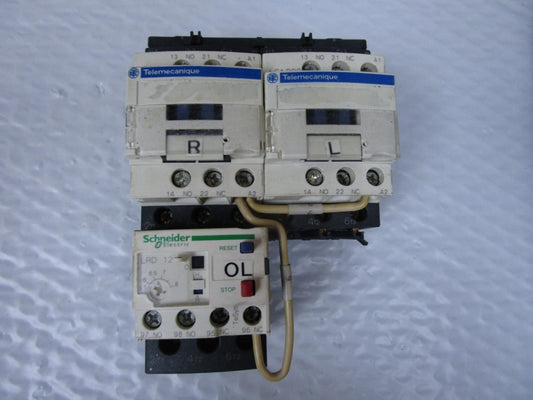 TELEMECANIQUE REVERSING STARTER LC2D09 120V COIL w/ LRD 12 5-8A