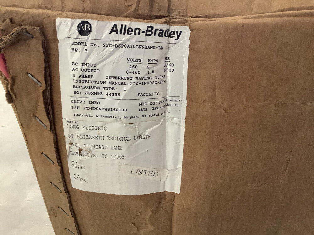 Allen Bradley 23C-D6P0A10LNNBANN-LR Fan / Pump Package