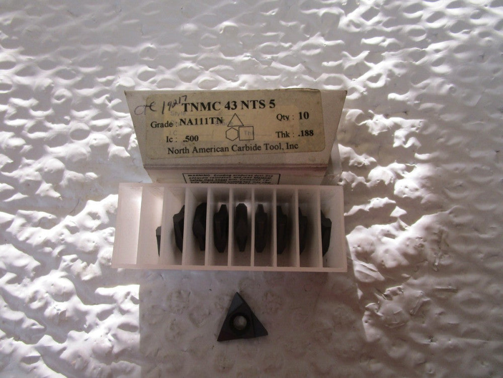 New Lot Of 10 North American Carbide Inserts TNMC 43 NTS 5 , NA111TN