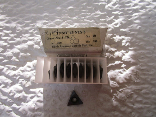 New Lot Of 10 North American Carbide Inserts TNMC 43 NTS 5 , NA111TN