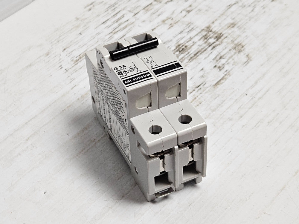 ABL Sursum Circuit Breaker 2GU3 G3A 2GU3G3A 3 A Amp 2 Pole 2P 277/480V
