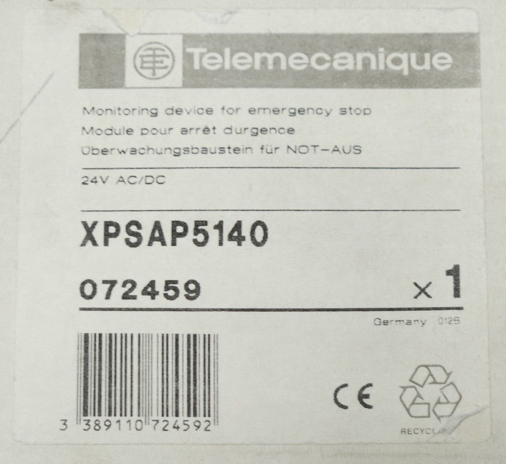 TELEMECANIQUE XPSAP5140 EMERGENCY STOP MONITORING Device Safety Relay Module