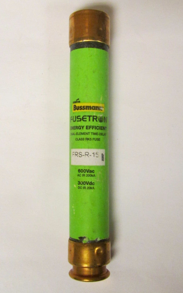 FUSETRON COOPER BUSSMANN Fuse 600V 15 Amp FRS R 15  