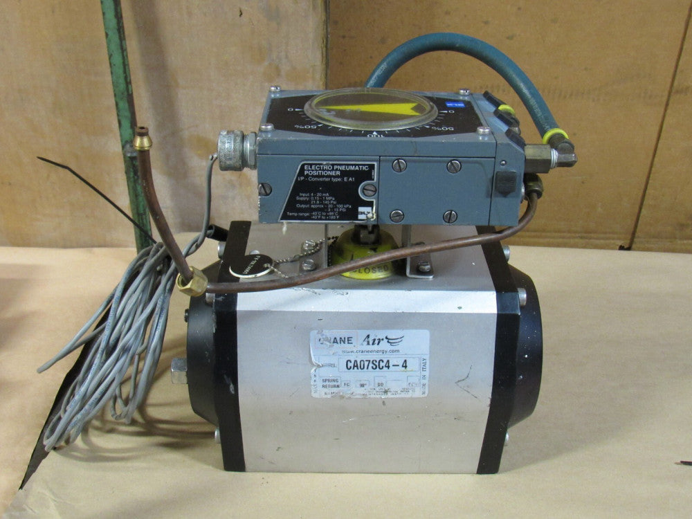 CRANE AIR ACTUATOR CA07SC4-4 W/ BLX POSITIONER EA1 - USED