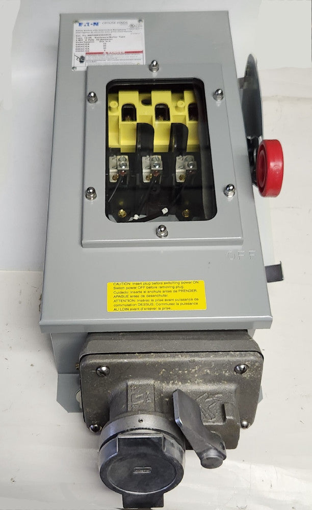EATON CROUSE HINDS WSRDW33542CH 30 AMP 600 VAC Nema 12 3R Safety Switch