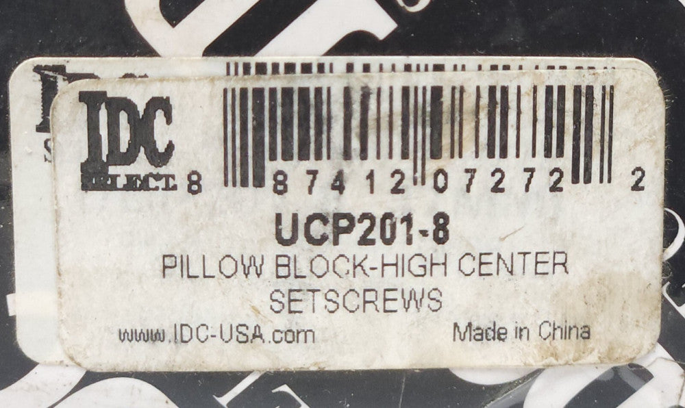 IDC SELECT UCP201 8 Pillow Block Bearing High Center 1/2" BORE UCP201-8