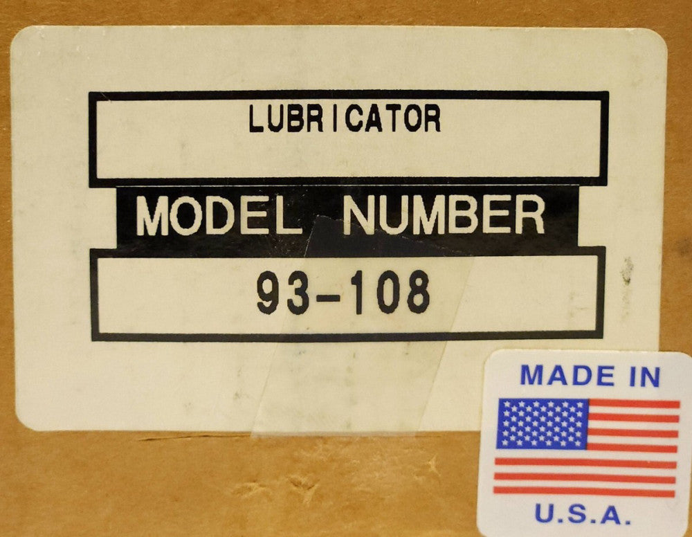 BB MASTER LUBRICATOR 93-108 PNEUMATIC 204-4 1/2" NPT 9070030001