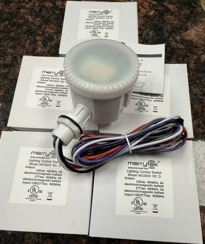 5 - Merrytek MC054V-RC-D Fixture Mount Occupancy Sensor, Daylight , 120/277V