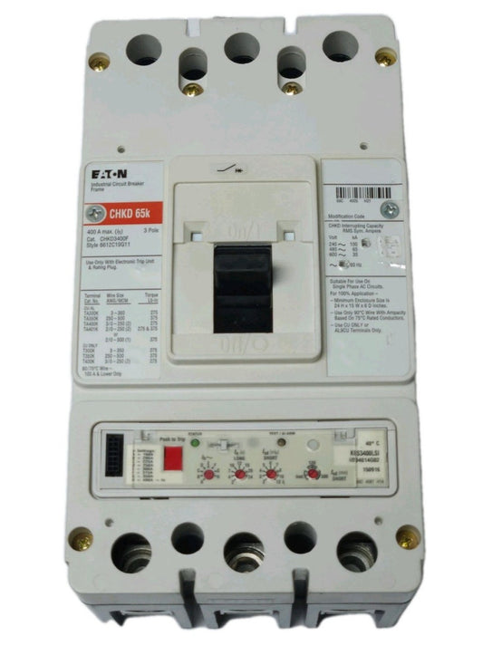 EATON CUTLER HAMMER CHKD3400 Type CHKD CHKD3400F KES3400LSI TRIP Unit 160-400AMP