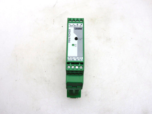 PHOENIX CONTACTOR MINI-PS-100-240 AC/5DC/3 POWER SUPPLY 100-240VAC