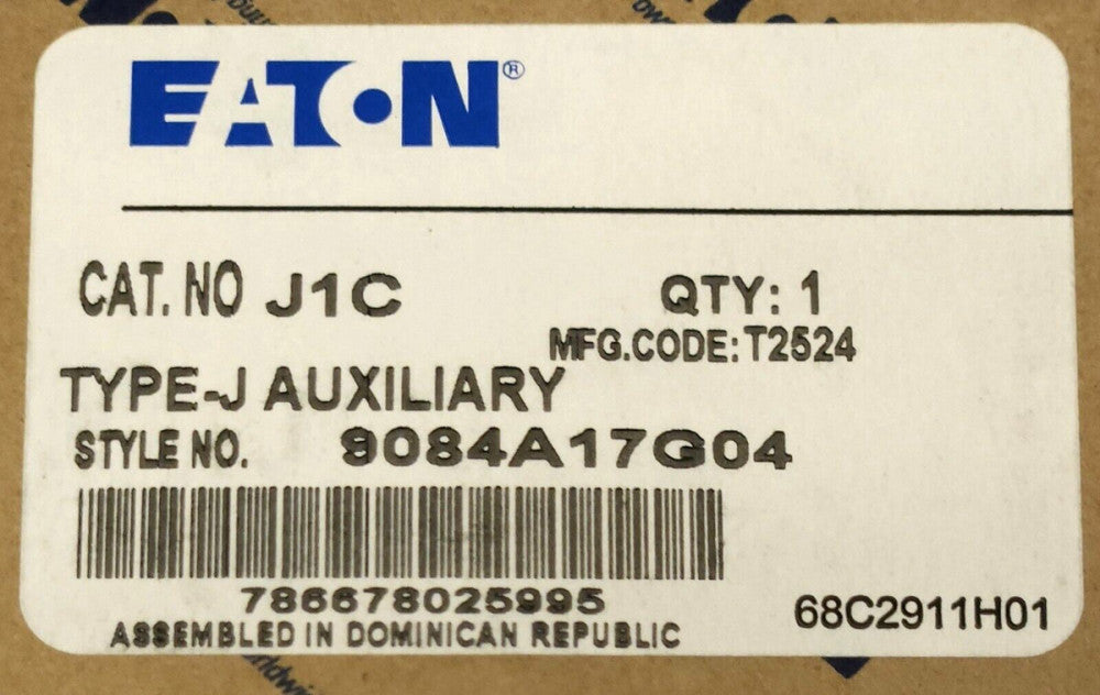 EATON CUTLER HAMMER J1C 2 NO 2 NC A200 V200 Auxiliary Contact Coil Clearing