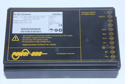 POWER-ONE LH2540-2 AC-DC Converter Dual 15V 1.7A Output