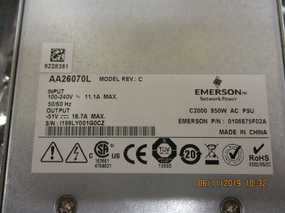 New - Emerson Network Power C2000 850W Server Power Supply Module