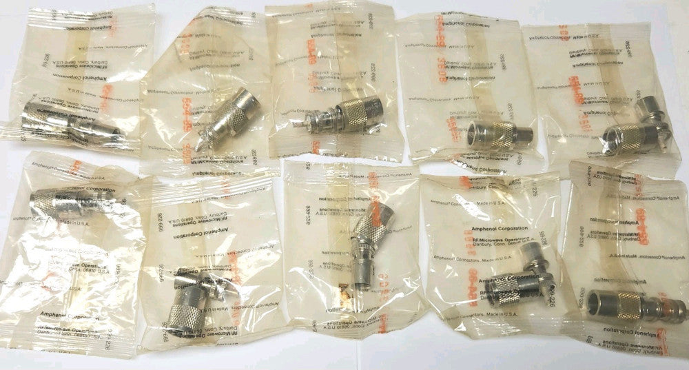 LOT OF 10 AMPHENOL 554-89 3608 Microwave Cable Connector 83-822 554 89 PL-252 49