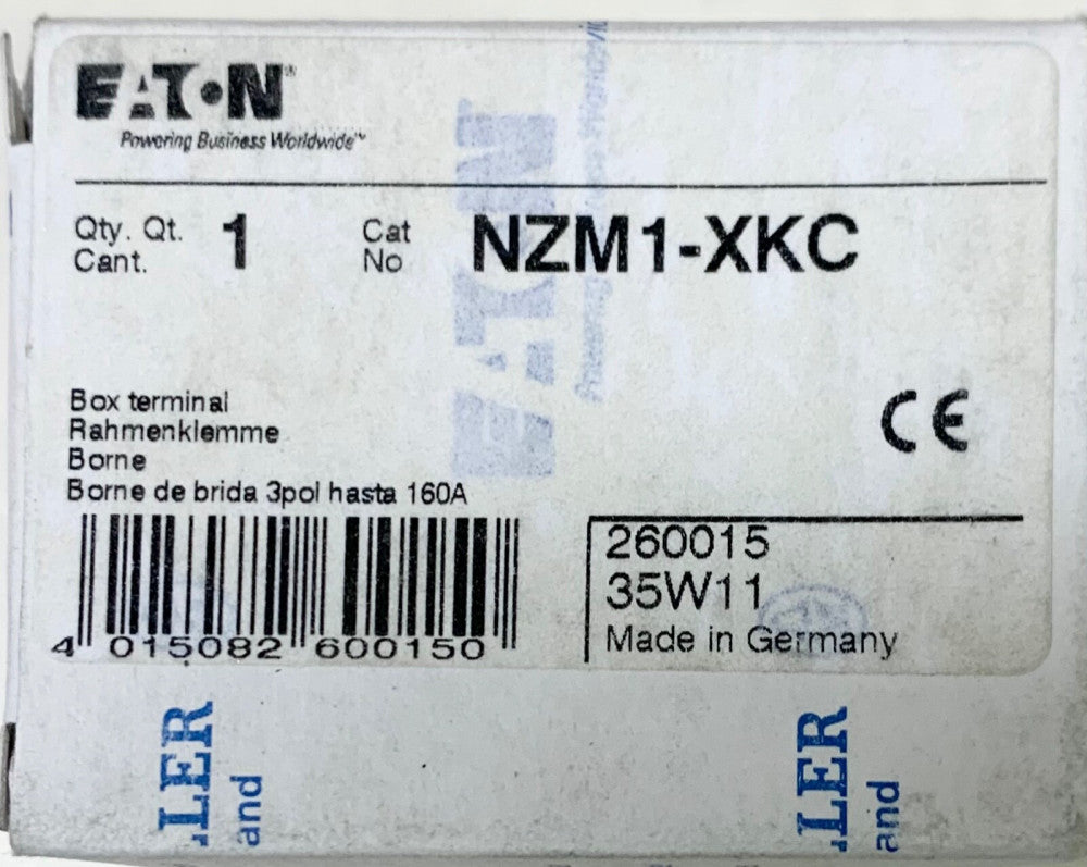 Eaton Moeller NZM1 XKC NZM Circuit Breaker Lug Terminal Box of 3 160 AMP