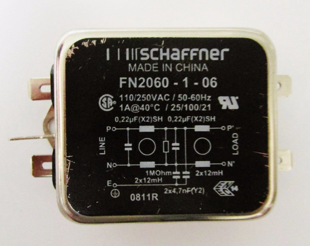 SCHAFFNER FN2060 1 06 110-250 VAC Line Filter 