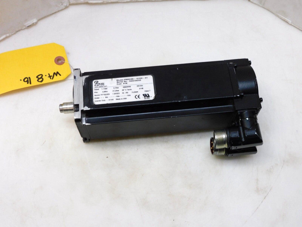 PACIFIC SCIENTIFIC PMA24D-10100-01 SERVO MOTOR 1.11KW 3.7A 9.6Nm 5850RPM 320VDC
