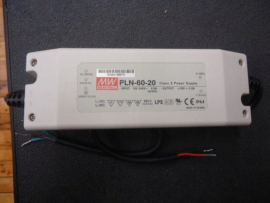 PLN-60-20 Meanwell Linear & Switching Power Sup 20V 2.5A 60W Activ PFCBRAND NEW!