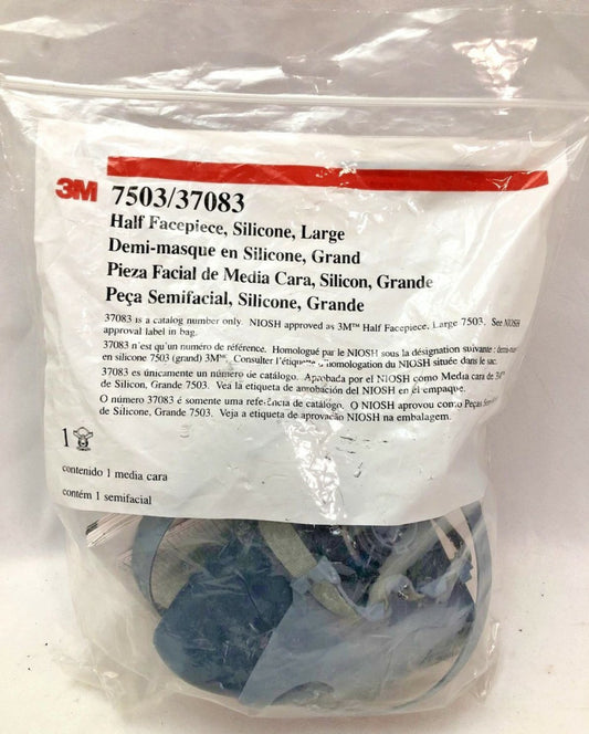 *1-Piece* 3M Half Facepiece Reusable Silicone Respirator Large 7503/37083 (AAD)