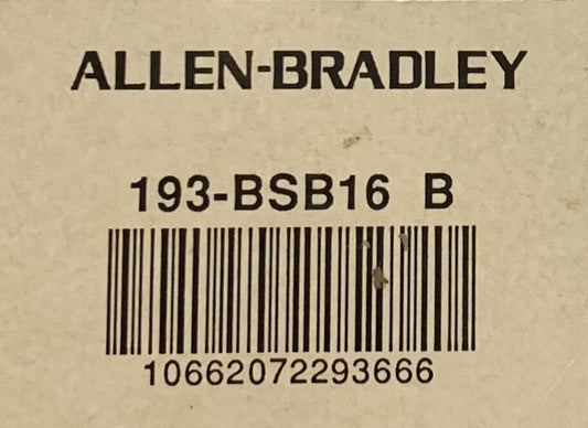 ALLEN BRADLEY 193 BS16 1-1.6 AMP Bimetallic Overload Relay