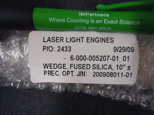 Precision Optics 6-000-005207-01 Wedge, Fused Silica. Brand New!