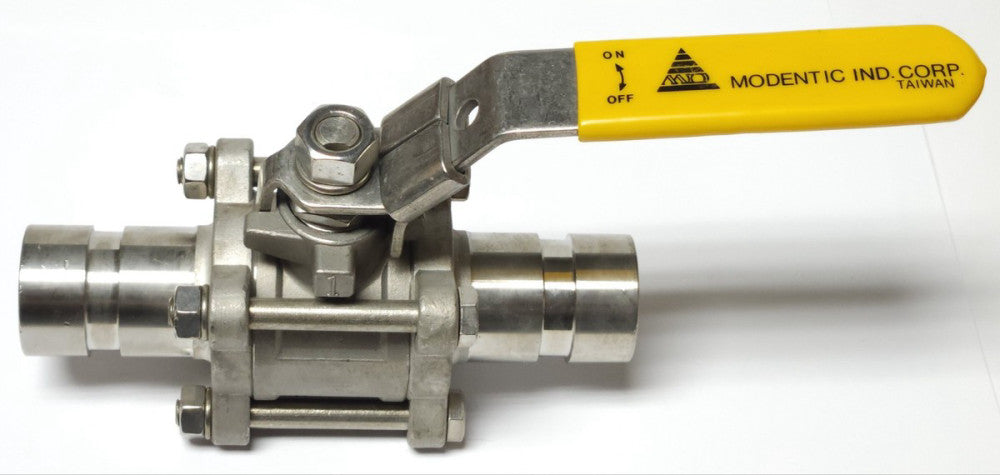 MD MODENTIC CF8M 1" Flanged Stainless Steel Ball Valve 1000WOG Locking Handle