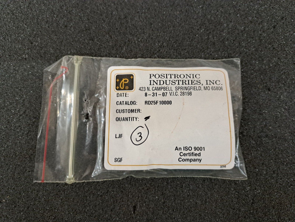 New, Positronic, RD25F10000, D-SUB FEMALE CONNECTOR 25P CRIMP ZINC SHELL